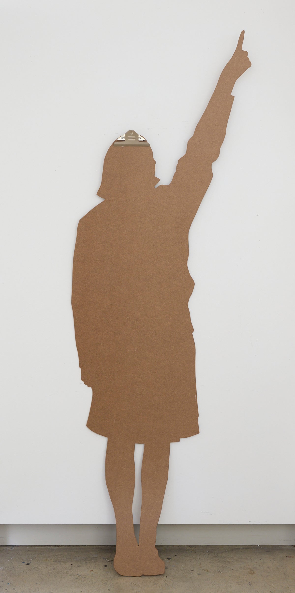Self-Portrait as a clipboard (pointing) by Bethany Shanahan
