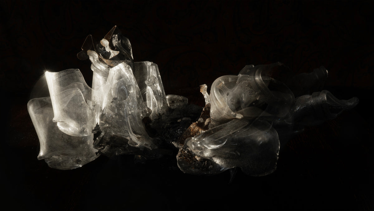 Memento Bushfire (Brian's Preserving Jars with Charcoal) by Fiona Henderson