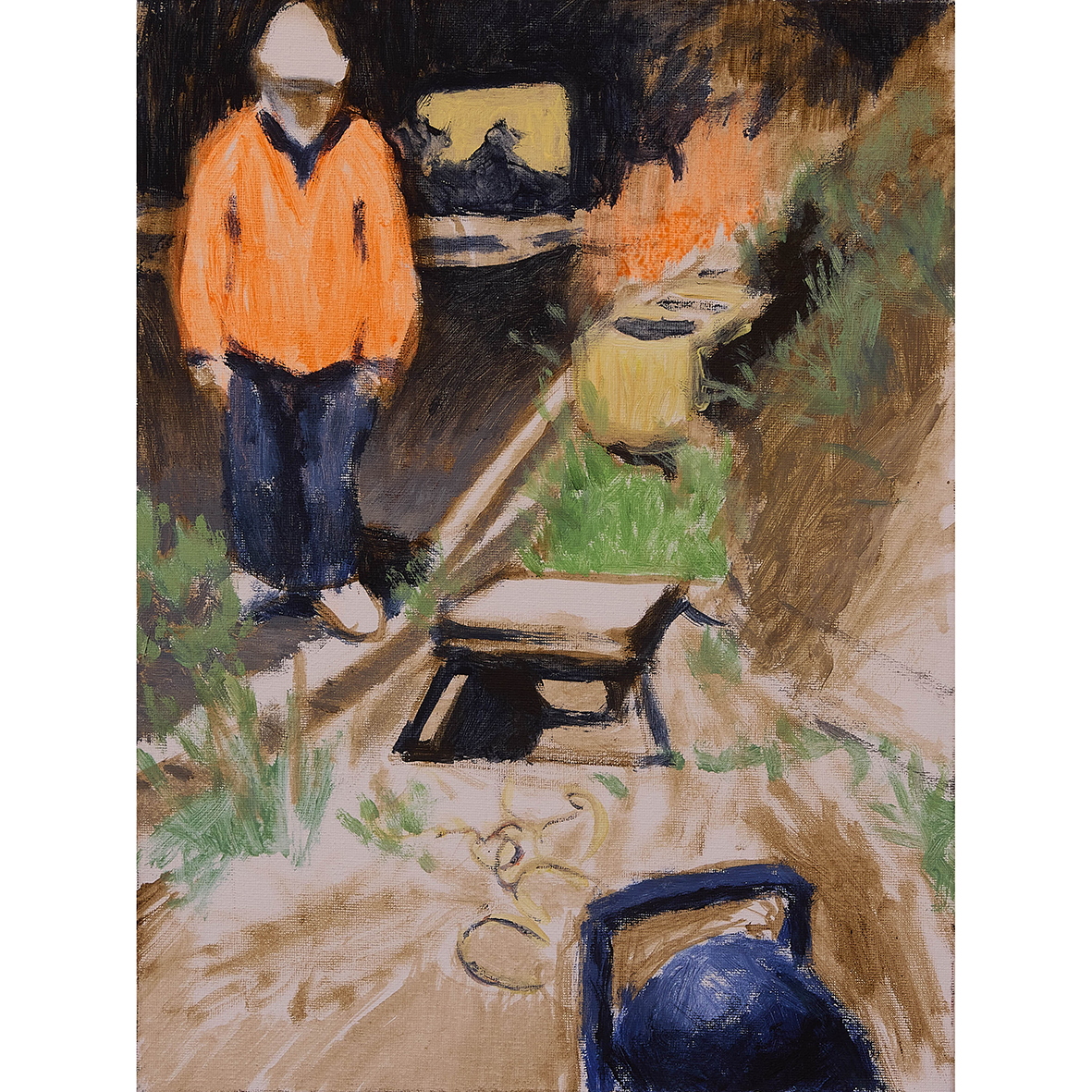 Worker on foot